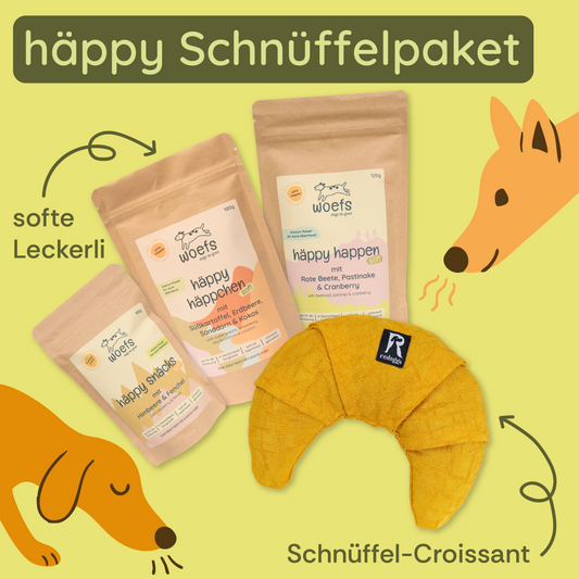 Häppy Schnüffelpaket – Leckerlis & Schnüffel-Spaß! 🐶 🥐