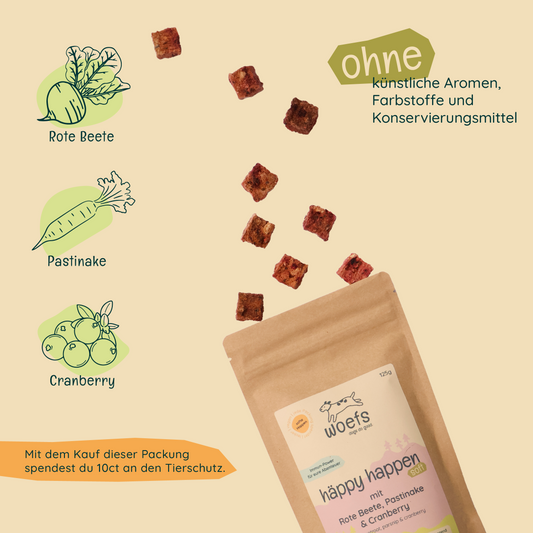 häppy happen — mit Rote Beete, Pastinake & Cranberry