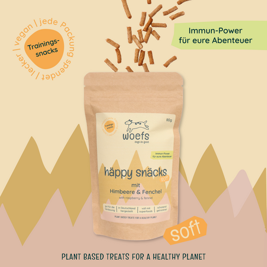 häppy snäcks — mit Kartoffel, Himbeere & Fenchel