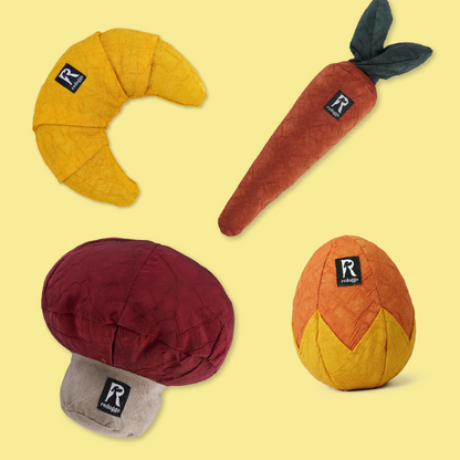 Redoggo Schnüffelkollektion – Croissant, Pilz, Karotte & Ei