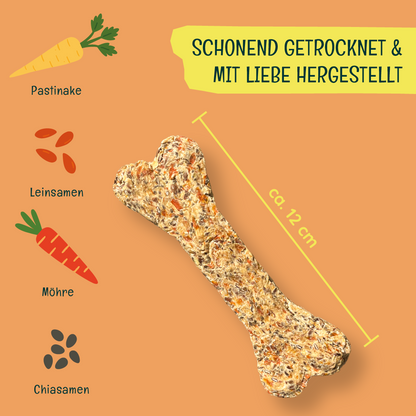 häppy kau — mit Pastinake, Möhre, Leinsamen & Chiasamen