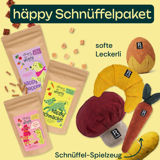 Häppy Schnüffelpaket – Leckerlis & Schnüffel-Spaß! 🐶
