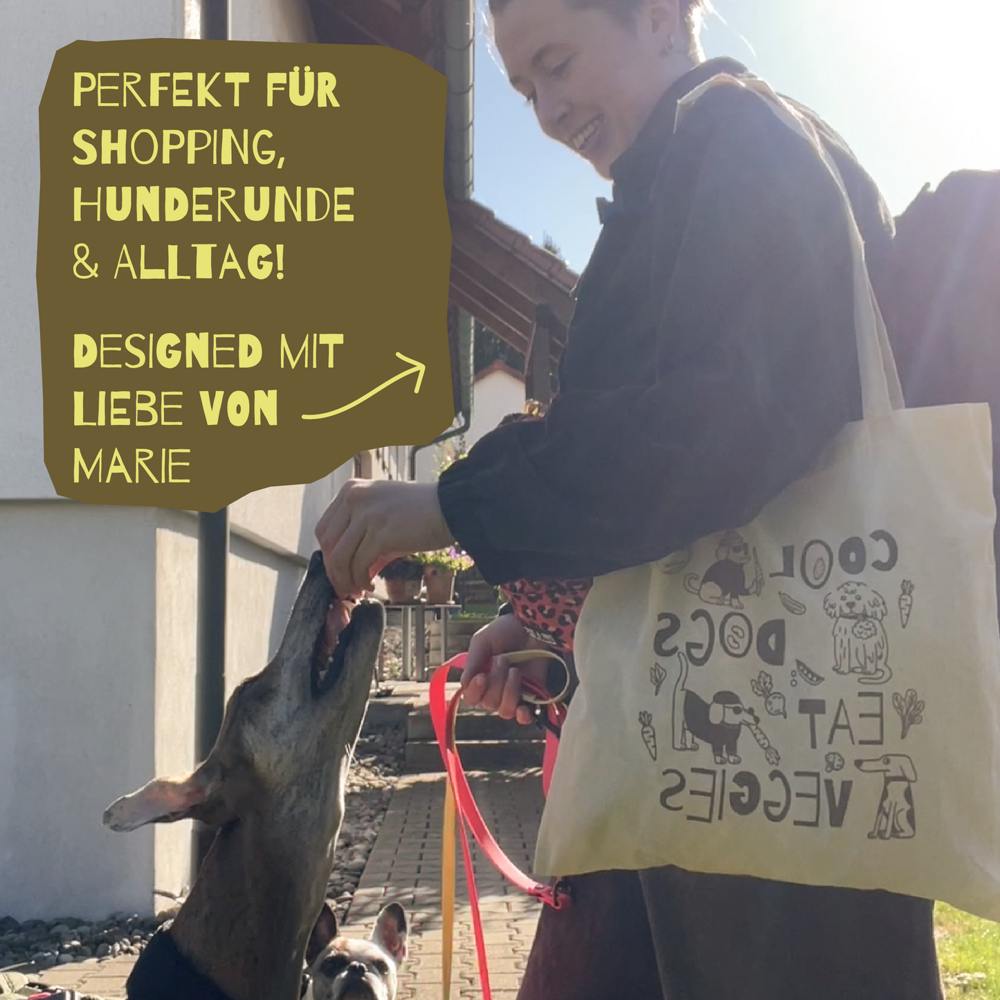 Baumwoll Stoffbeutel — Cool Dogs Eat Veggies