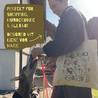 Baumwoll Stoffbeutel — Cool Dogs Eat Veggies