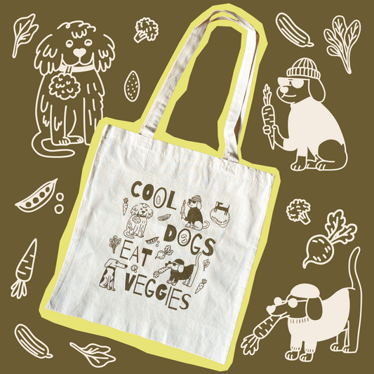 Baumwoll Stoffbeutel — Cool Dogs Eat Veggies