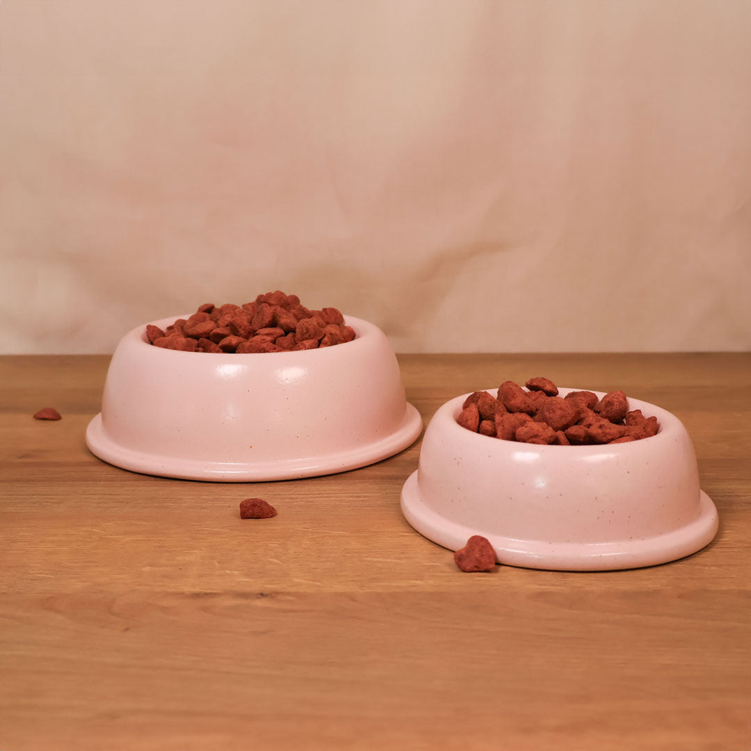 Hundenapf aus Keramik rosa