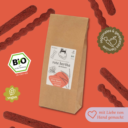 rote bertha — die Robuste Knabberstangen 10 Stk. BIO